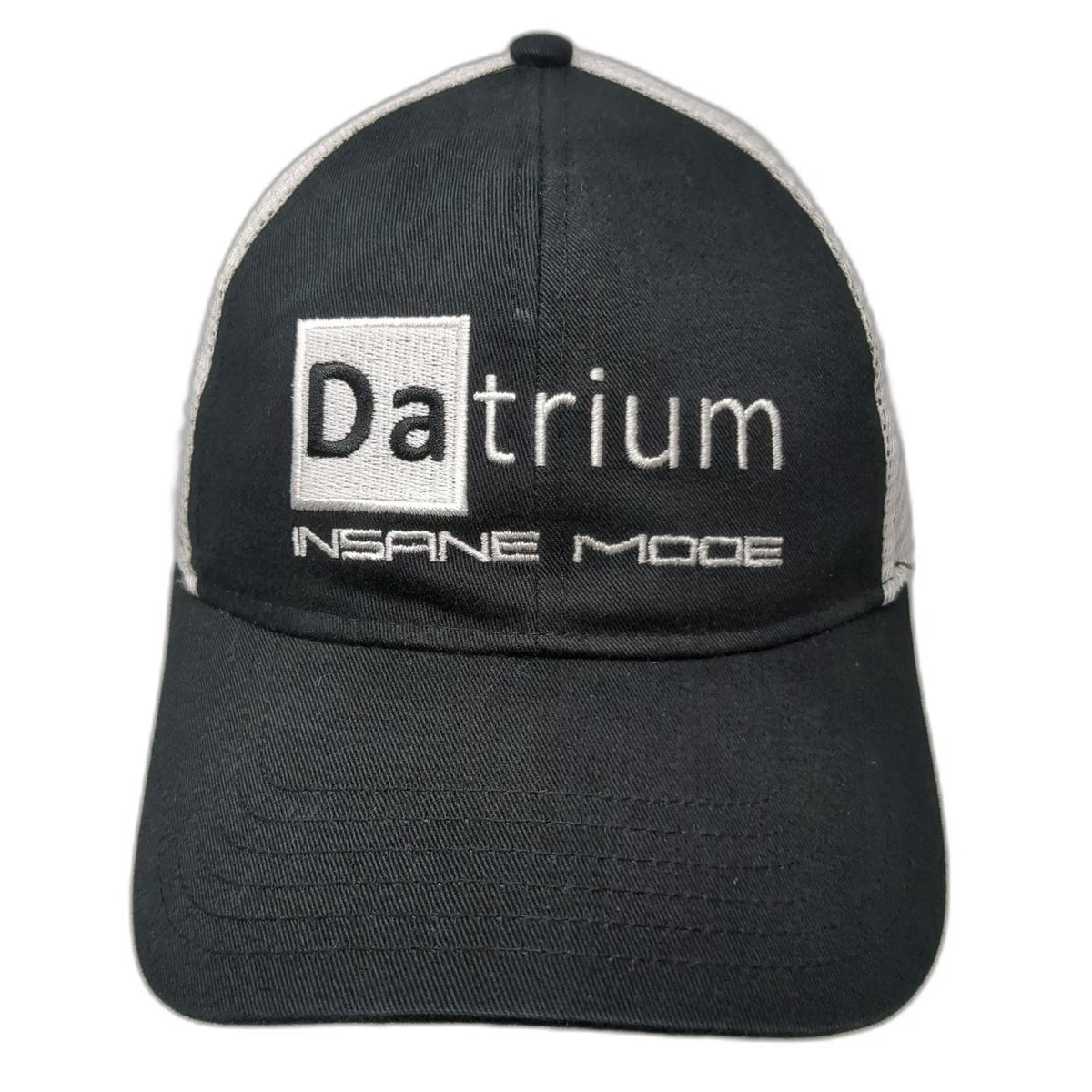 Trucker Hat Black One Size DaTrium Insane Mode Embroidery Mesh Back Snapback Hat