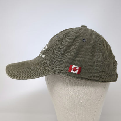 Whistler Blackcomb Baseball Cap Green One Size Corduroy Canada Ski Resort Hat