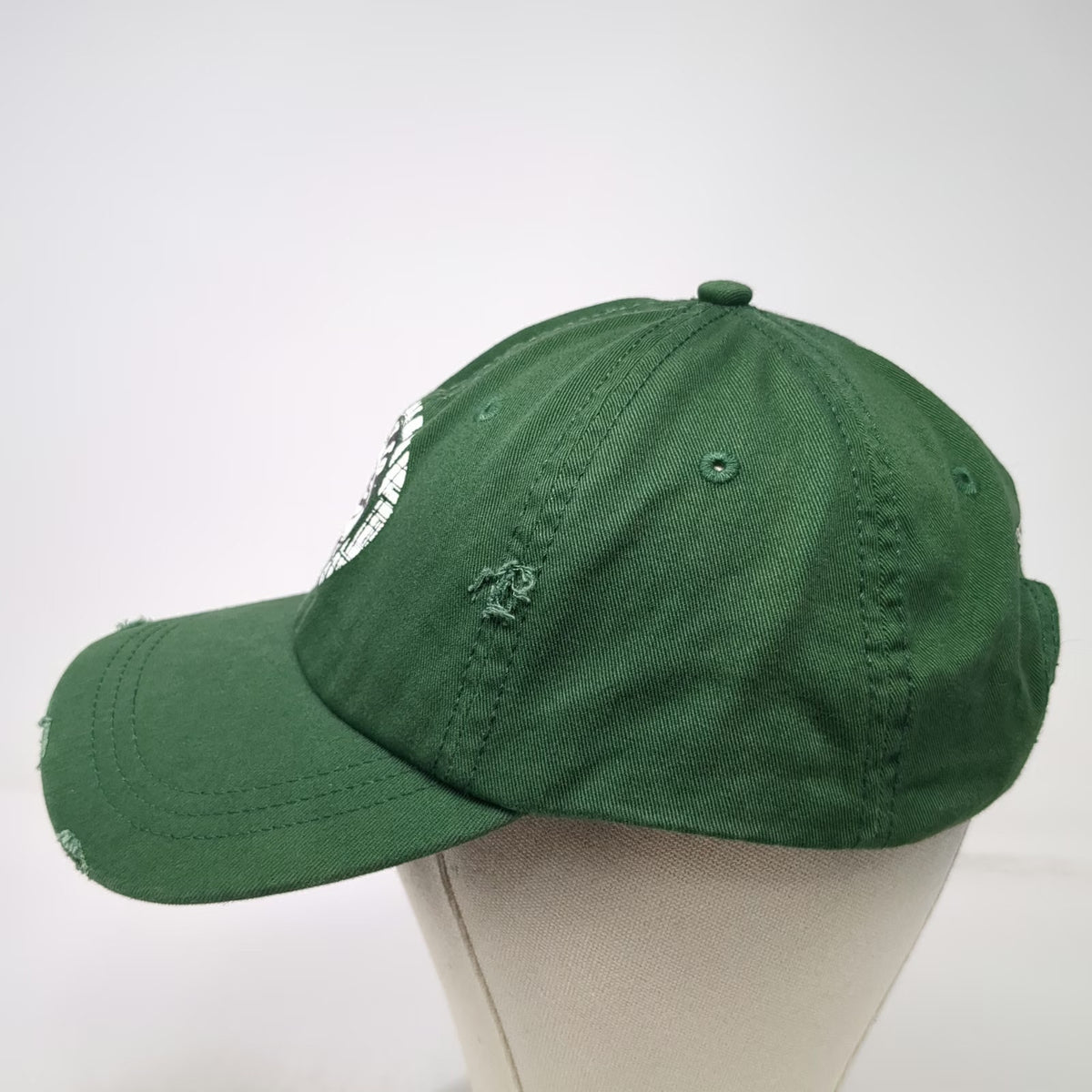 Source Baseball Cap Green OS Strapback Distressed Franklin Building Supply Hat