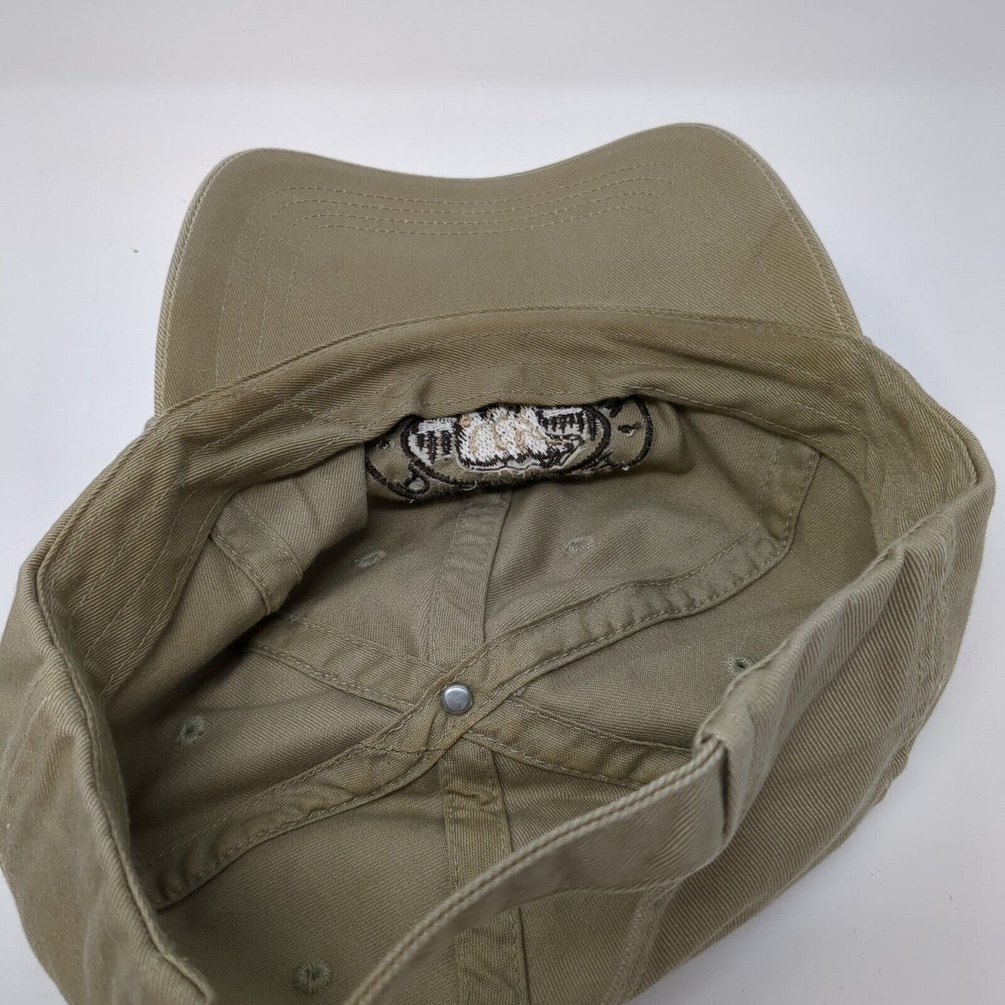 Duluth Trading Company Slideback Hat Tan M/L Adjustable Embroidered Cotton