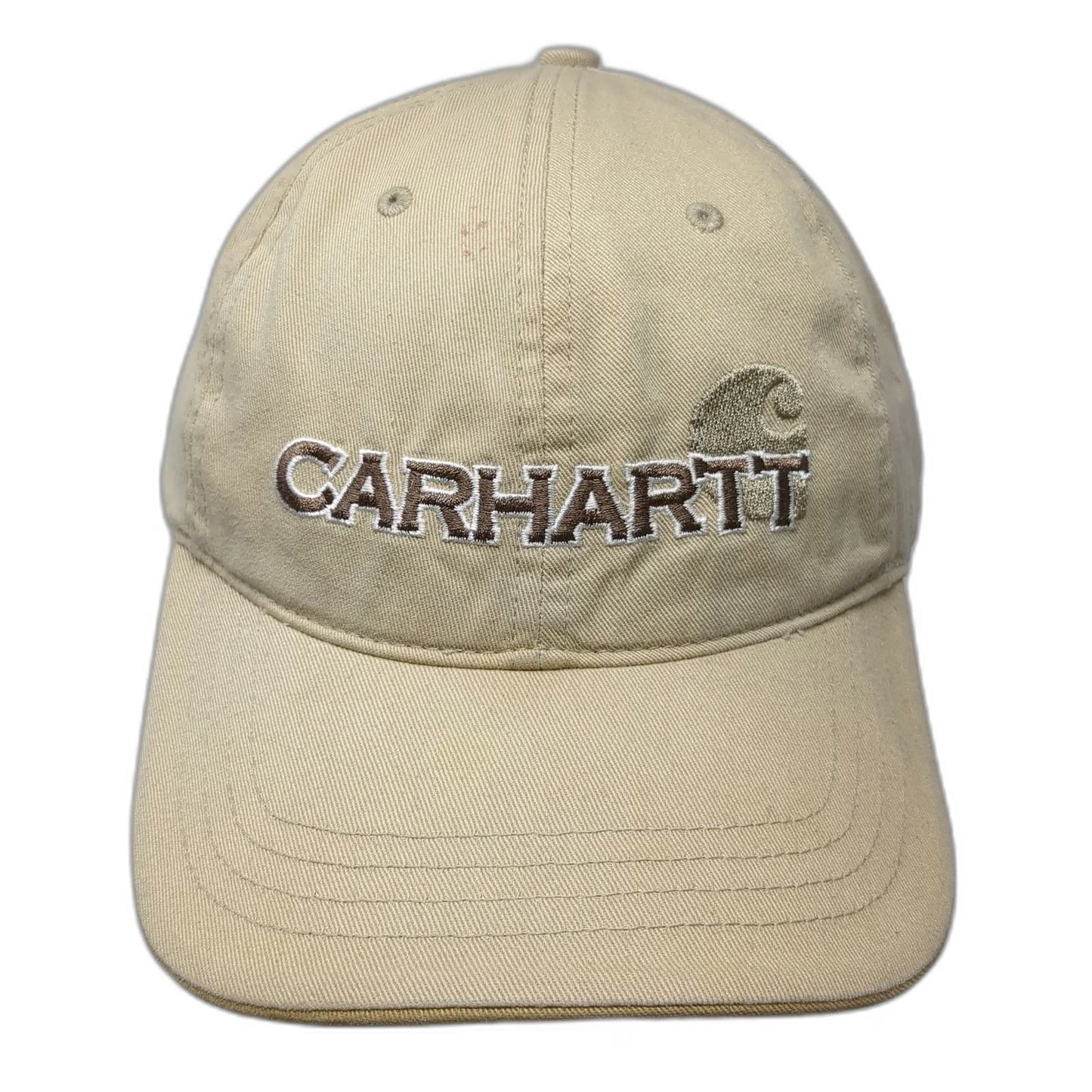 Carhartt Baseball Cap Beige One Size Strapback Embroidered Logo Cotton Hat
