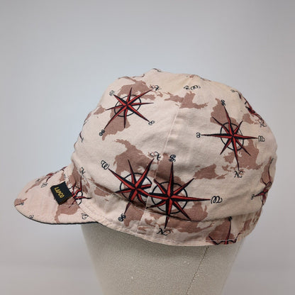 Lapco Fitted Welder's Cap Hat Tan One Size Compass All Over Print