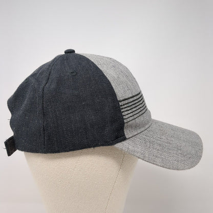 Simplot Patch Strapback Hat Gray One Size Adjustable Colorblock 6 Panel