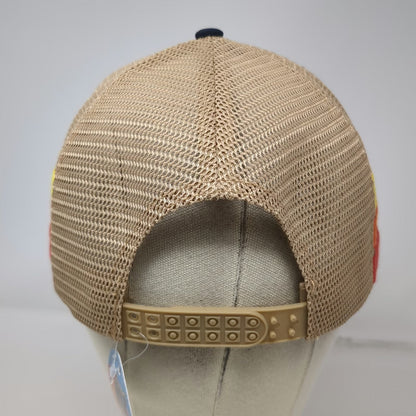 Salty Bear Trucker Hat Blue One Size Hike Idaho Mesh Snapback Rope Side Stripes