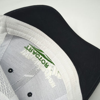 Washington Tractor Trucker Hat Black One Size Snapback Mesh Mountain Logo Cap