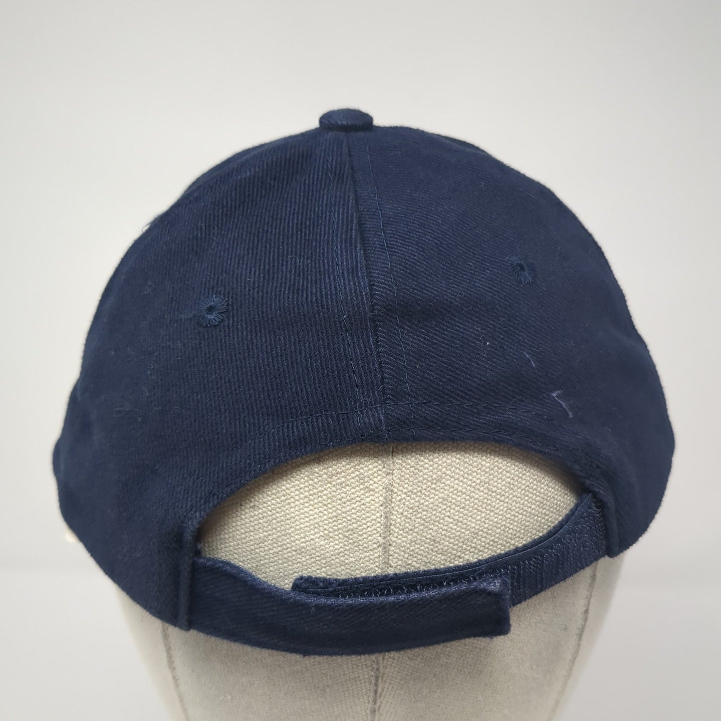 Swan Net Ltd Strapback Baseball Cap Blue One Size Adjustable Embroidered Cotton