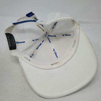 Mizuno Trucker Hat White One Size Snapback Mesh Golf Runbird Logo Patch 110