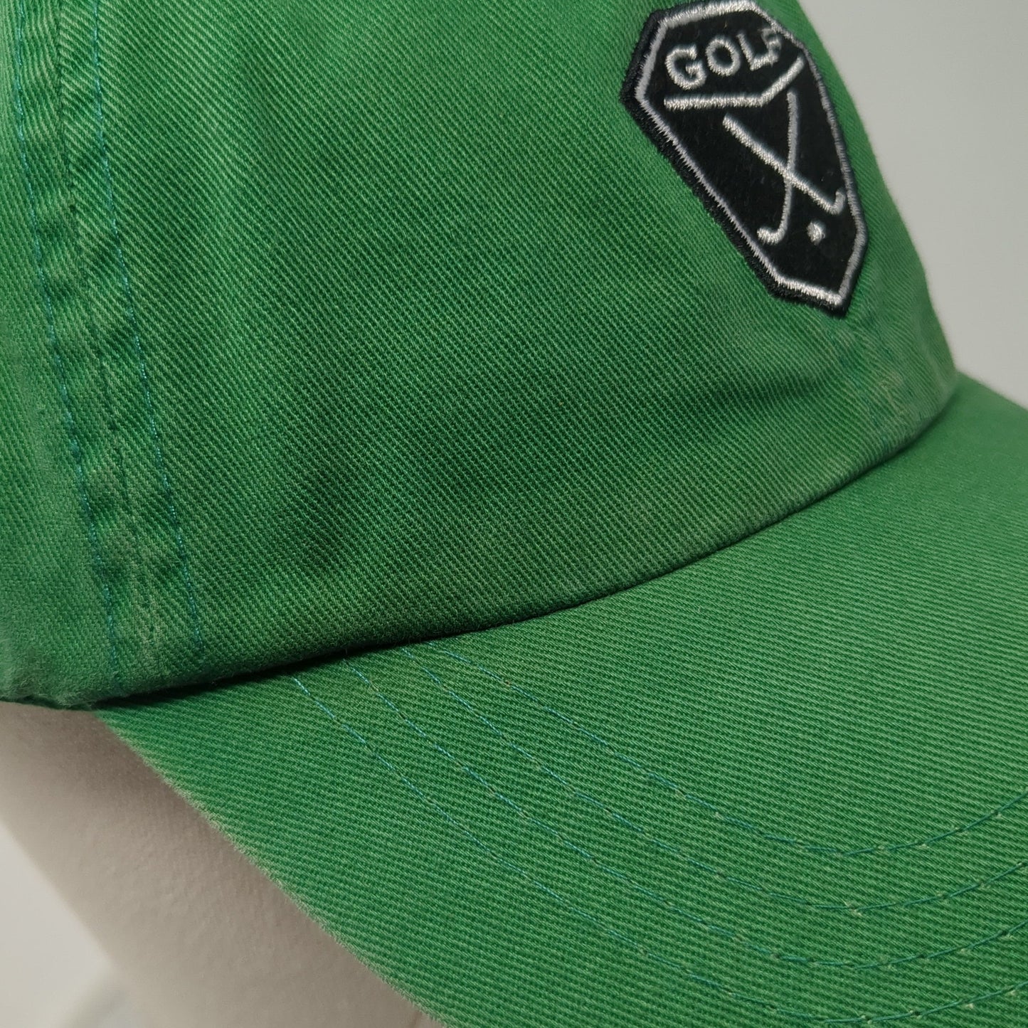 Golf Slideback Hat Green One Size Adjustable Embroidered Vent Holes