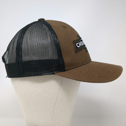 Outdoor Cap Trucker Hat Brown One Size Mesh Back Snapback Chevrolet Logo Hat