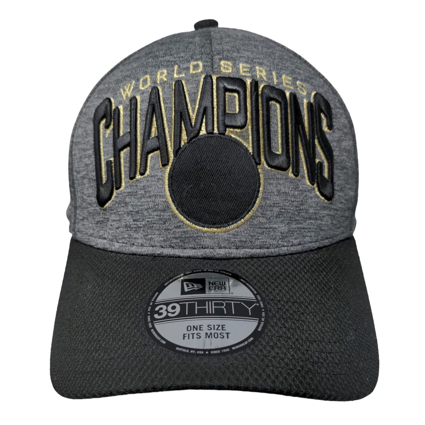 World Series Champions 2016 New Era 39Thirty Fitted Hat Gray Black Blank No Team