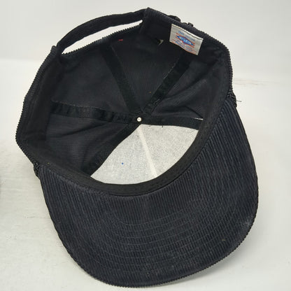 Nissin Trucker Black One Size Hat Corduroy Chevrolet Bowtie Edmark Red Rope
