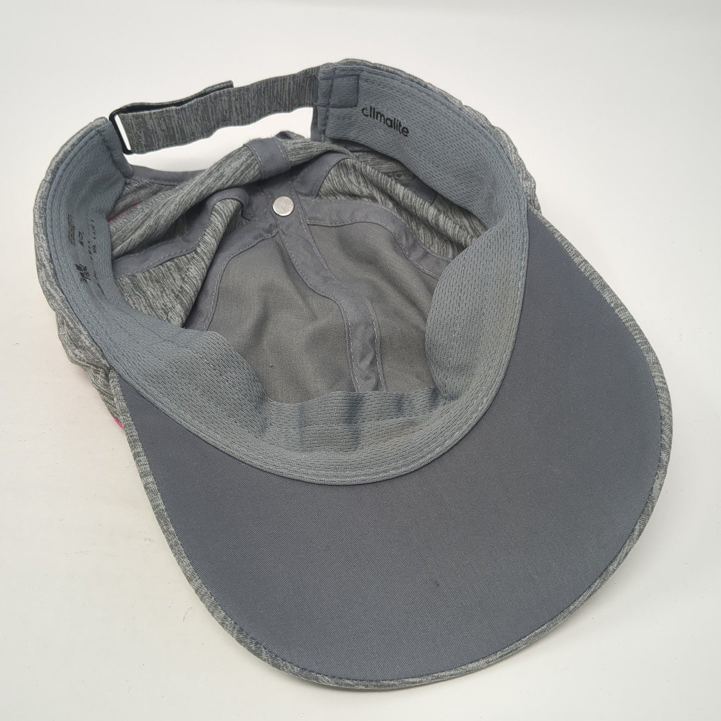 Adidas 3 Stripes Strapback Hat Gray One Size Adjustable Piping Outdoor
