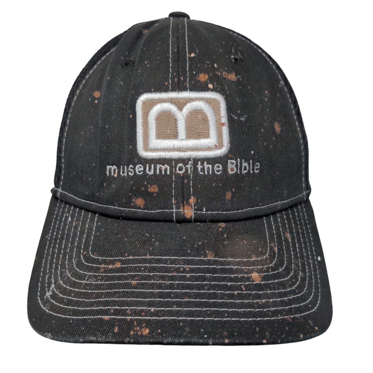 Museum of The Bible Fitted Trucker Hat Black S/M Breathable Mesh Back New Era