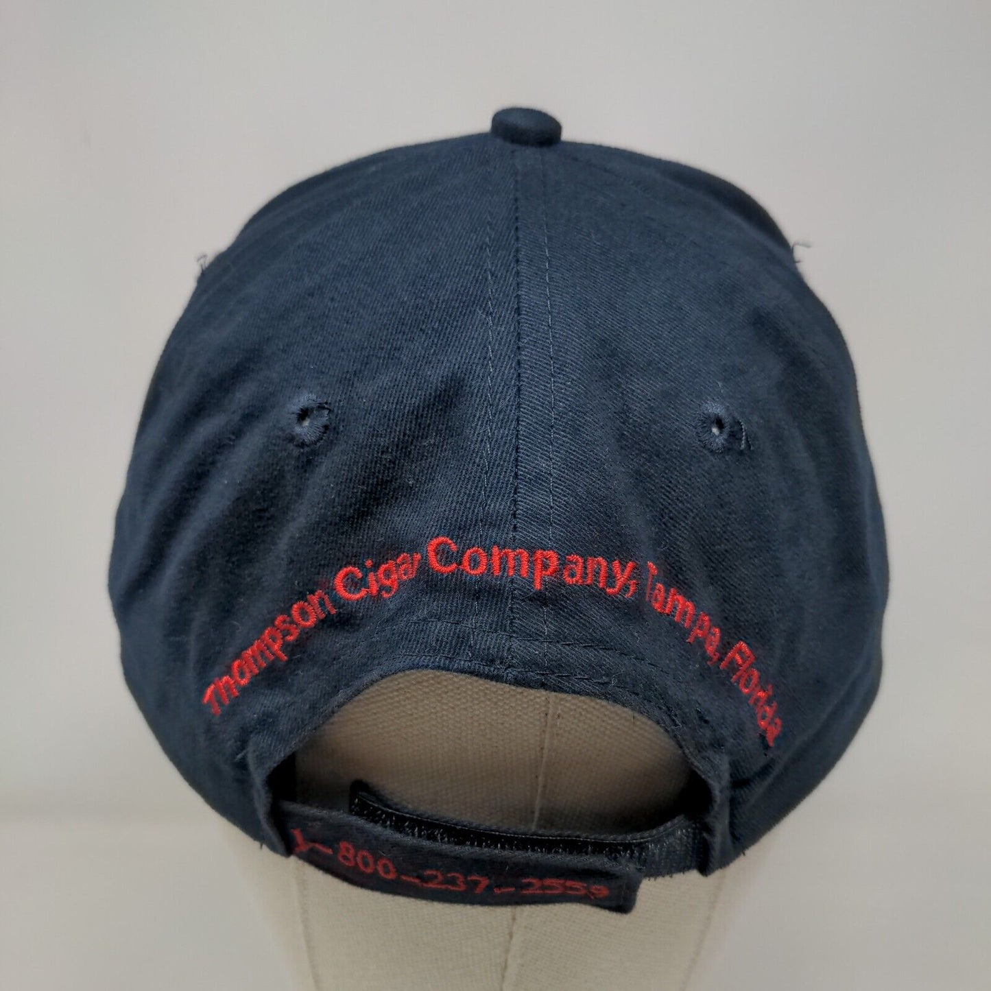 Thompson Cigar Co. Strapback Hat Blue OSFA Embroidered Adjustable