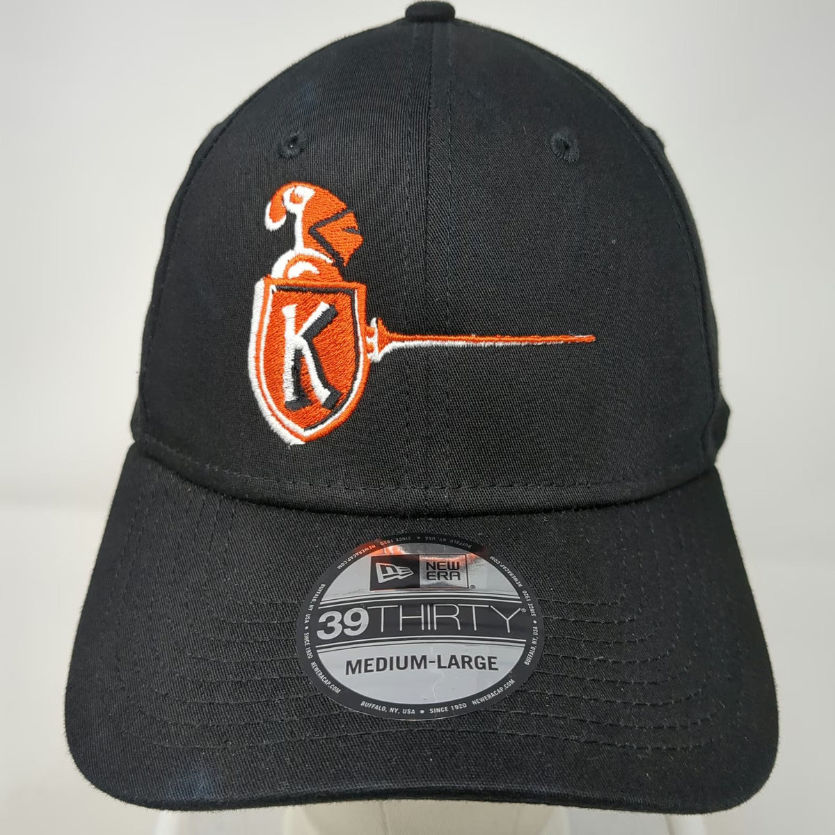 New Era Baseball Cap Black L Knight Transportation Stretch Fit Embroidered Hat