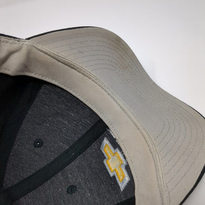 Chevrolet Racing Strapback Hat Black One Size Adjustable Embroidered District