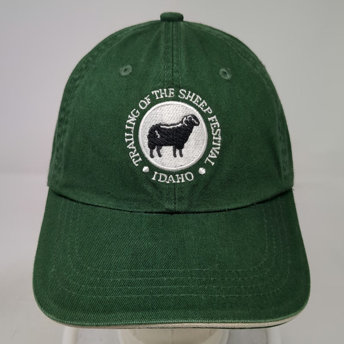 Port Authority Baseball Cap Green One Size Trailing Sheep Festival Idaho Hat