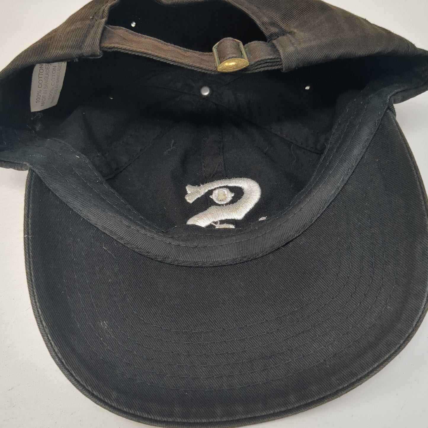 SOS Slideback Hat Brown One Size Adjustable Embroidered Solid 6 Panel