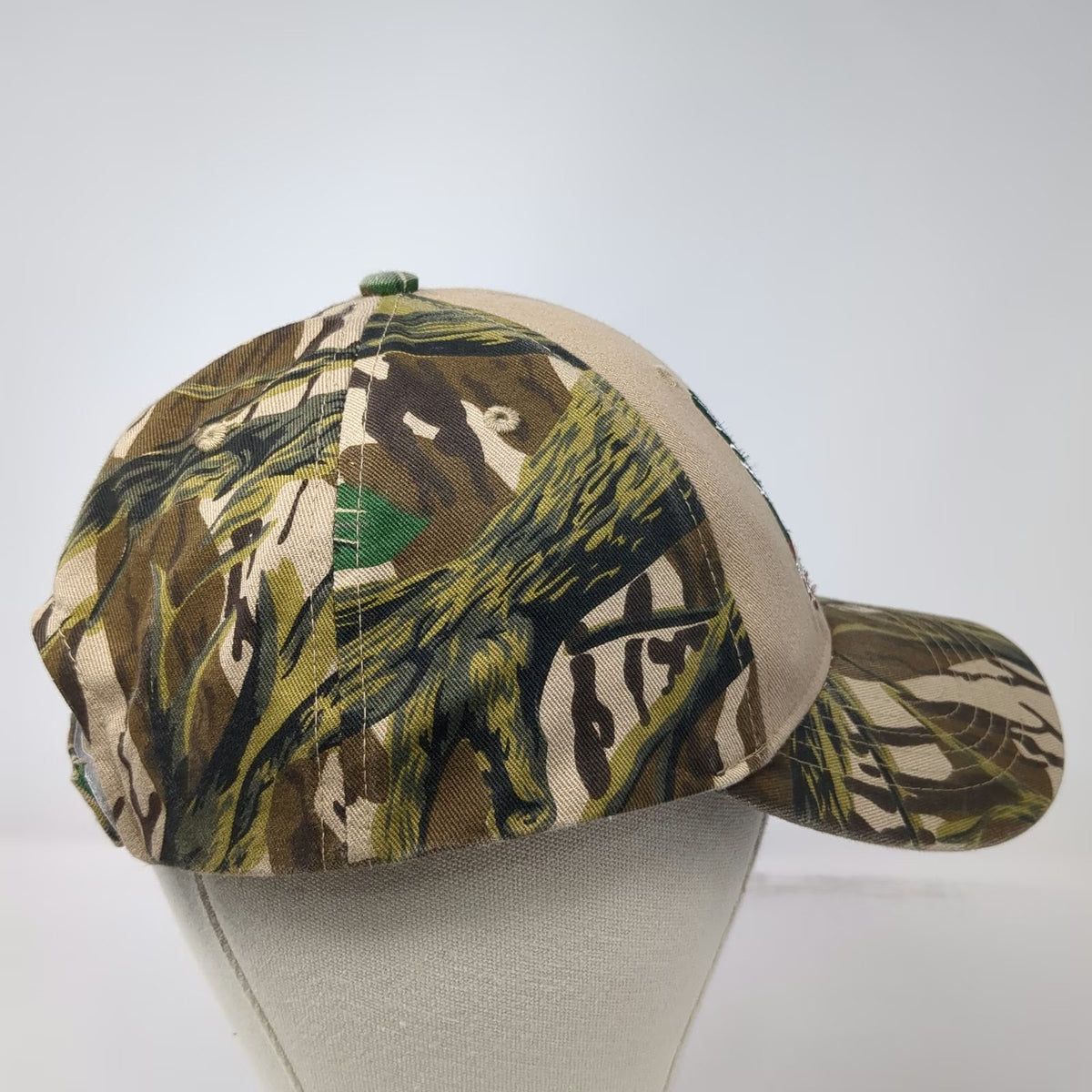 Mountain Lakes Baseball Cap Beige Green Camo One Size Burchell Nursery Tree Hat