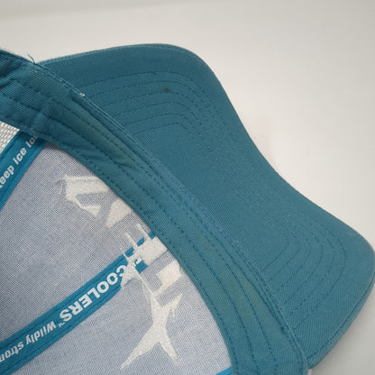 Yeti Coolers Snapback Mesh Back Trucker Hat Blue One Size Colorblock