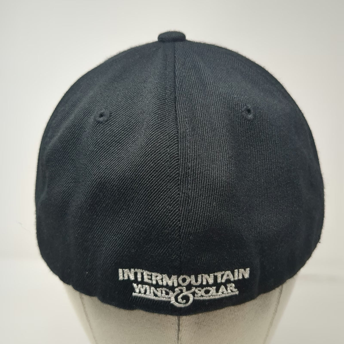 Flexfit Baseball Cap Black XL Intermountain Wind & Solar Logo Hat Embroidered