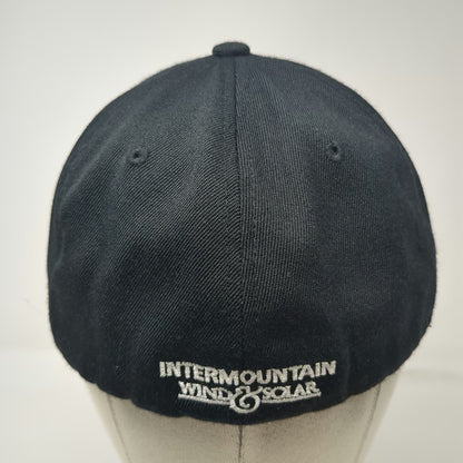 Flexfit Baseball Cap Black XL Intermountain Wind & Solar Logo Hat Embroidered