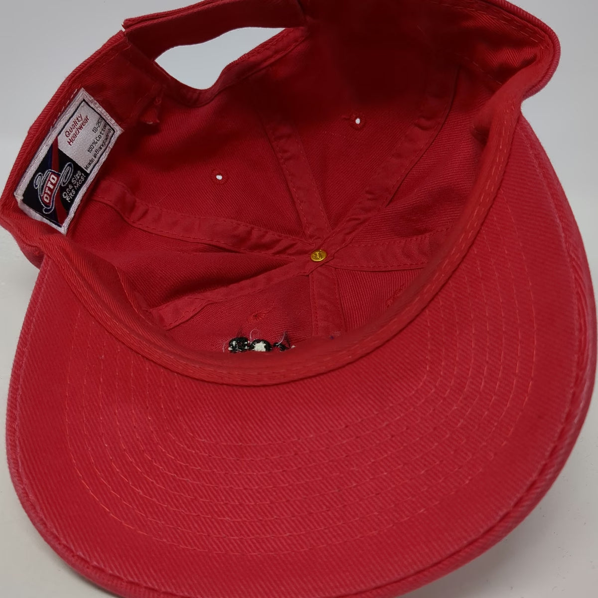 Otto Baseball Cap Red One Size Idaho STAR Motorcycle Instructor Strapback Hat