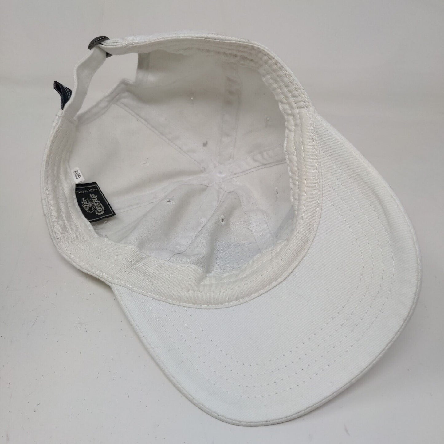 Cobra Men's Slideback Hat White Graphic Paradise Palm Trees Logo