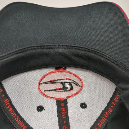 Bryson Sales Blue Bird Bus Logo Baseball Cap Black Red One Size Strapback Hat