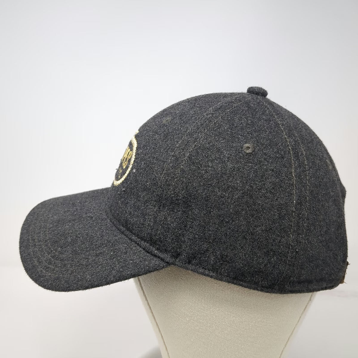 Imperial Baseball Cap Gray One Size King Ropes Sheridan Wyoming Wool Adjust Hat