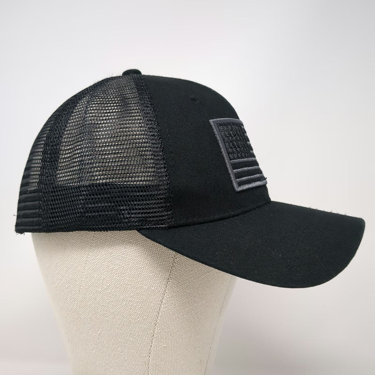 Black Eagle Trucker Hat Black One Size American Flag Mesh Snapback Cap