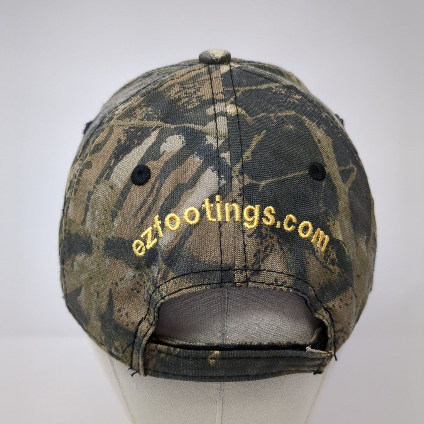 EZ Footings Adult Strapback Hat Camouflage OS Adjustable Embroidered Outdoor Cap