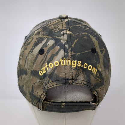 EZ Footings Adult Strapback Hat Camouflage OS Adjustable Embroidered Outdoor Cap