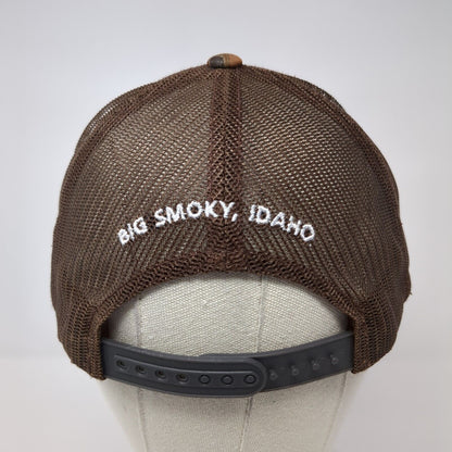 Smoky Bar Store Adventure Headquarters Snapback Trucker Hat Camo OS Yupoong