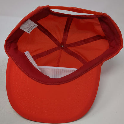 3-2-1 Contact 5 Panel Red Hat Nylon Snapback TV Show Embroidered Logo Vintage