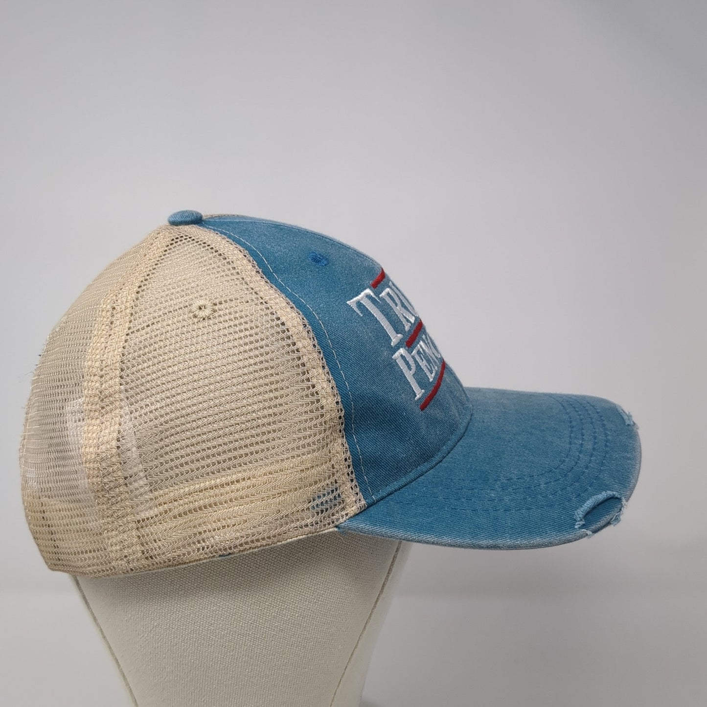 Trump Pence '20 Snapback Mesh Back Trucker Hat Blue One Size Piper Lou