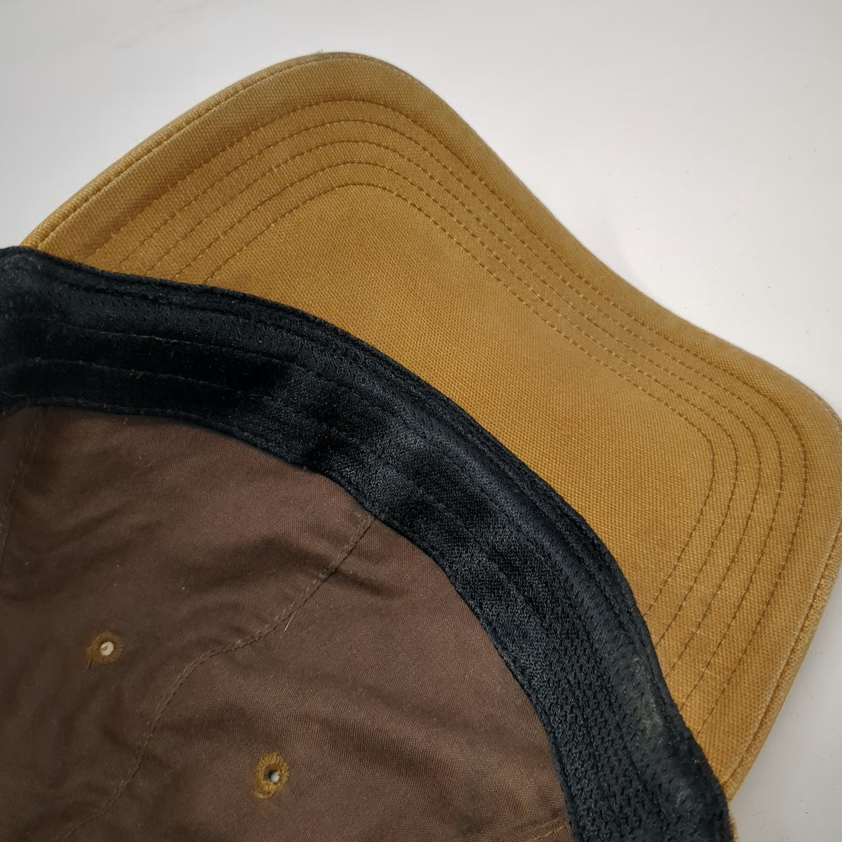 Carhartt Baseball Cap Brown One Size Strapback Duck Canvas Patch Workwear Hat