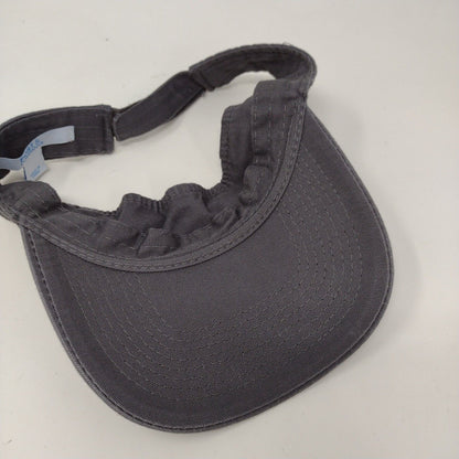 Idaho Vandals Strapback Sun Visor Hat Gray OSFA Solid Port & Company