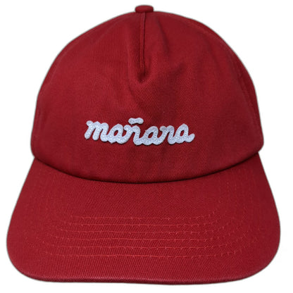 Mañana 5 Panel Red Hat One Size Snapback Austin Texas Surfing Company Taping