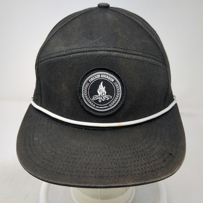 Mile High Spirits Fireside Bourbon Black Baseball Cap One Size Snapback Rope Hat