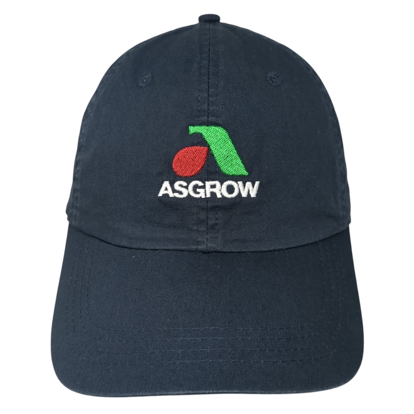 Asgrow Strapback Hat Blue One Size Adjustable Embroidered Logo Ahead