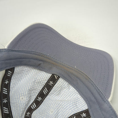 Adidas Baseball Cap White One Size Trefoil Logo Embroidered Slideback Strap Hat
