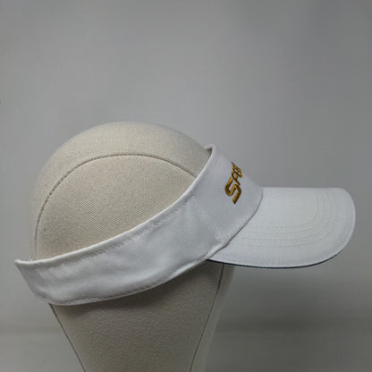 SeedUp Men's Strapback Sun Visor Hat Cap White Adjustable Embroidered Logo