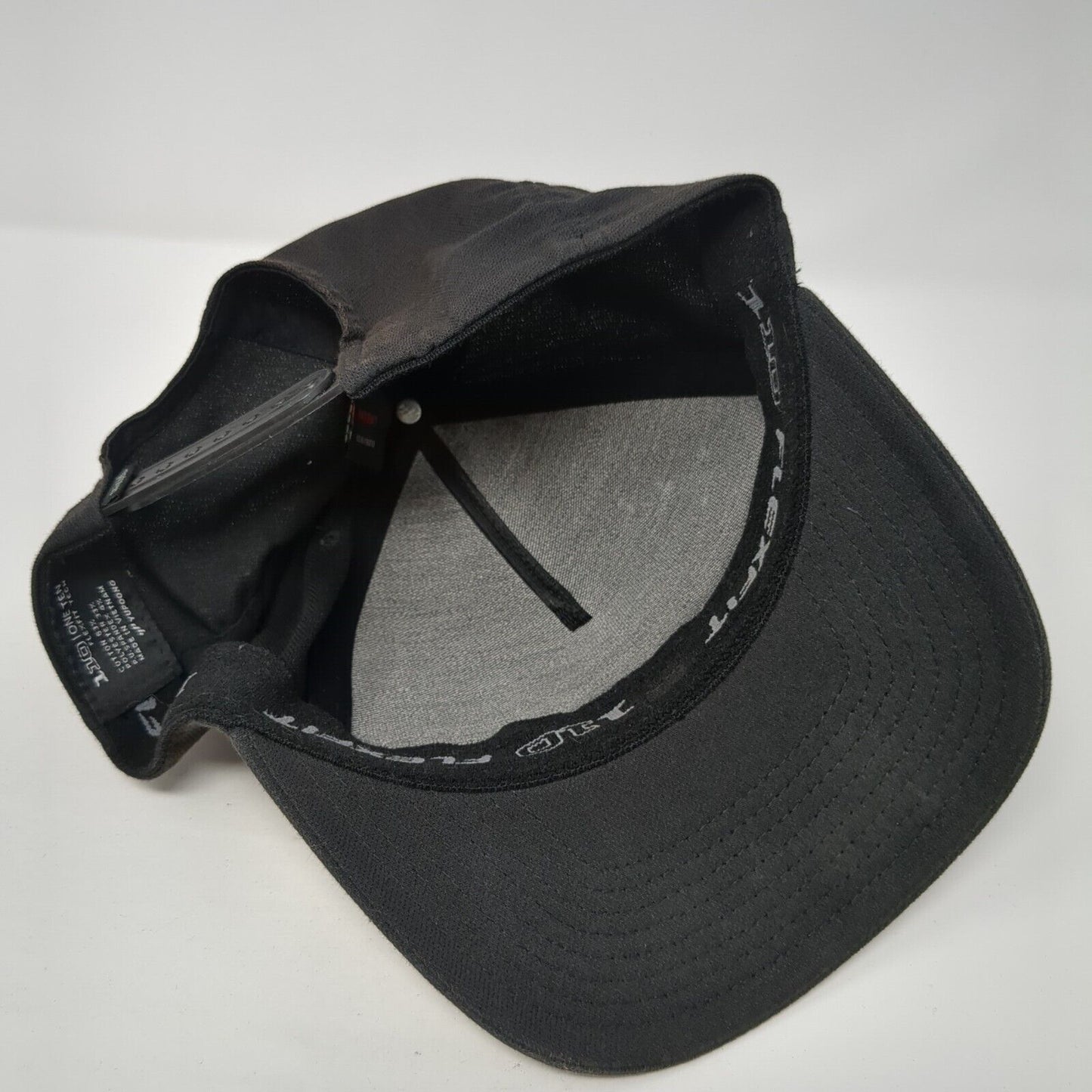 Travis Mathew Snapback Hat Black One Size Striped Flexfit 110 Patch