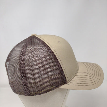 Creighton Contracting LLC Snapback Trucker Hat Tan One Size Mesh Back Richardson