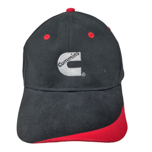 Cap America Men's Strapback Hat Black Embroidered Cummin's Logo