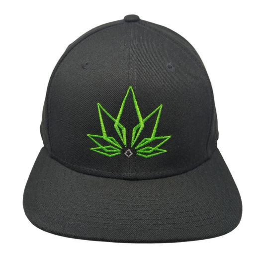 New Era Snapback Hat Black One Size Embroidered Logo Solid Adjustable