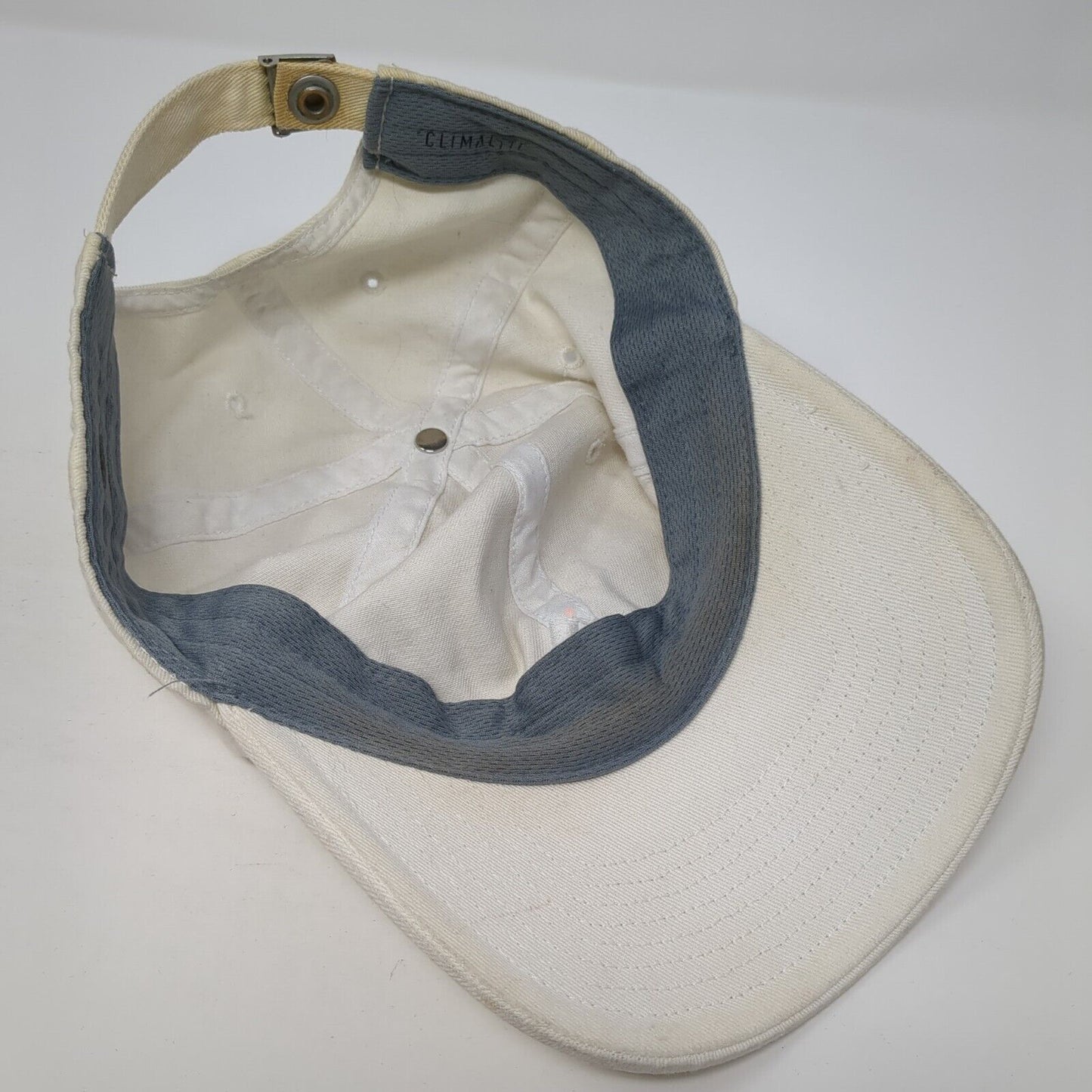 Adidas Slideback Hat White One Size Adjustable Climalite 3 Stripes