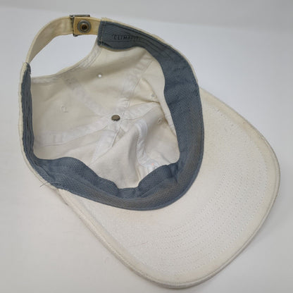 Adidas Slideback Hat White One Size Adjustable Climalite 3 Stripes