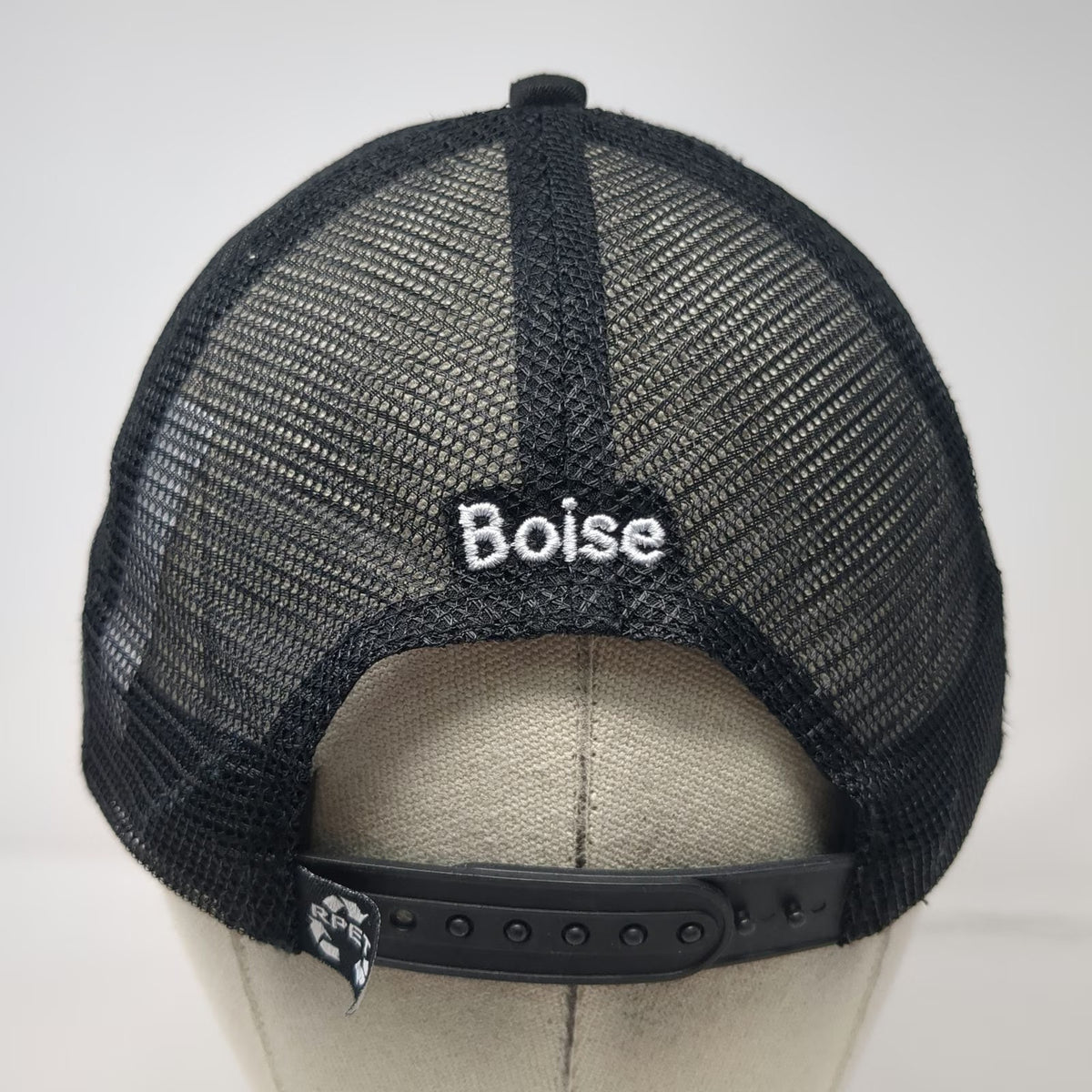 Whole Foods Market Boise Idaho Trucker Hat Black One Size Mesh Snapback RPET